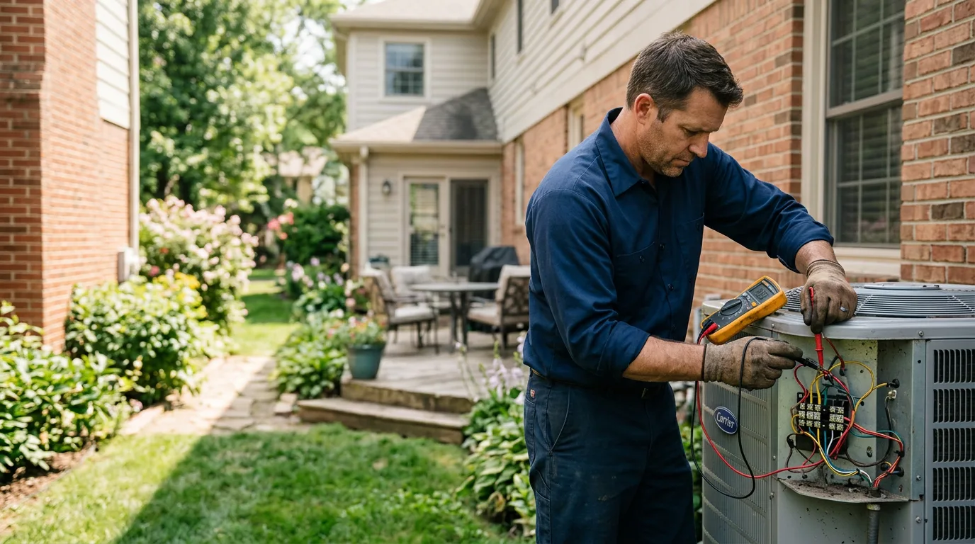 HVAC technician working near Cerritos, CA